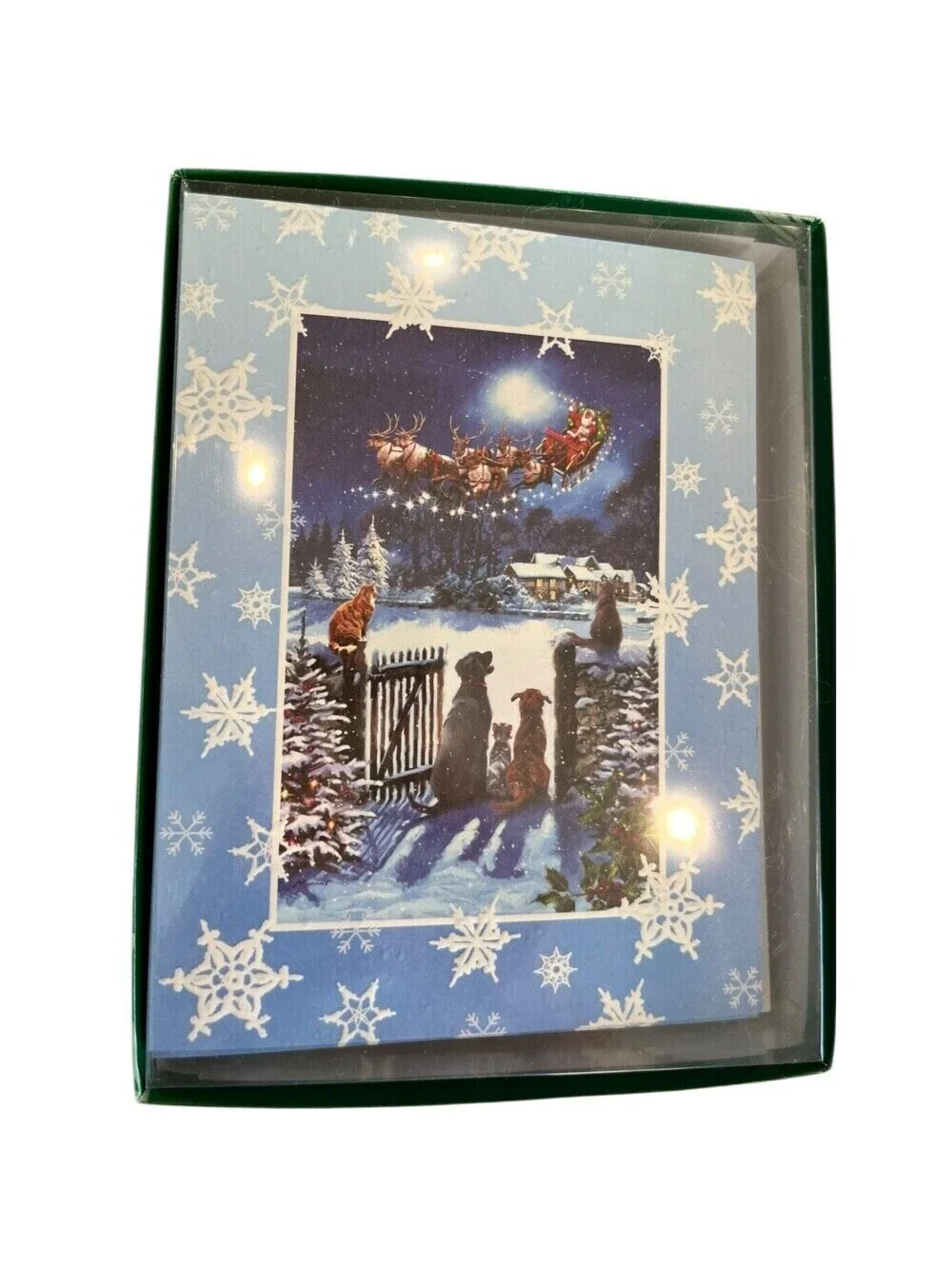 Christmas Card Embossed 1 Box Contains 19 Cards And Envelopes. C103